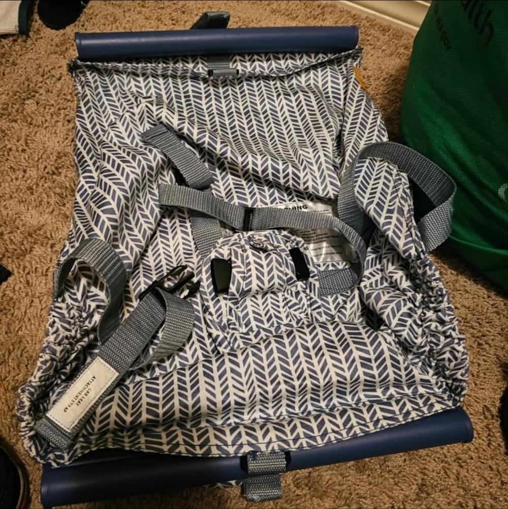 Blue and White Patterned Shopping Cart Hammock